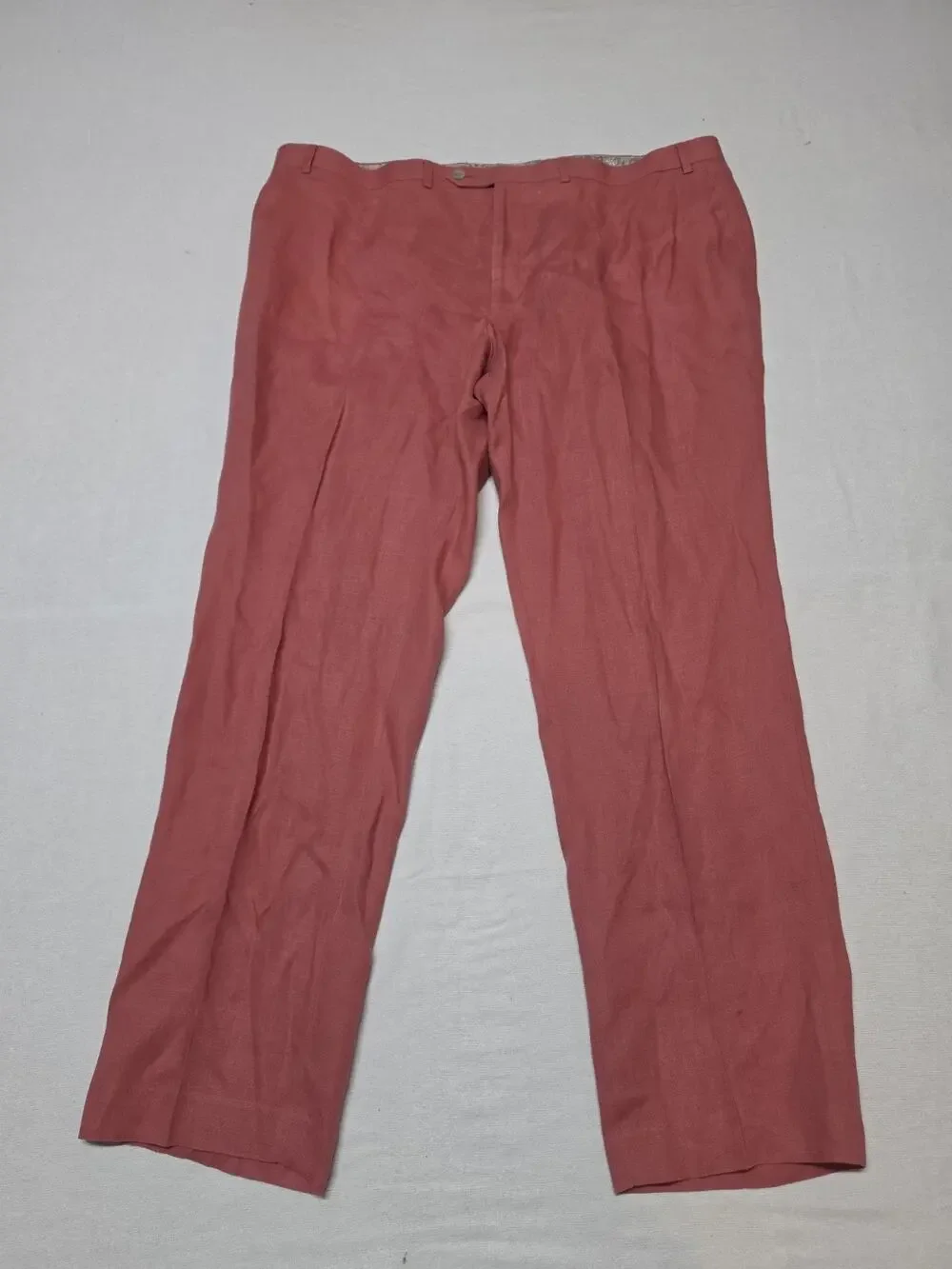 Lauren Ralph Lauren Men’s 44W 32L Coral Pink 100% Linen Dress Pants Trousers